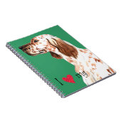Carnet J'aime mon Setter anglais (Côté Droit)
