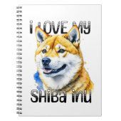 Carnet J'Aime Mon Shiba Inu | Propriétaire de chien (Devant)
