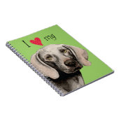 Carnet J'aime mon Weimaraner (Côté Droit)