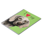 Carnet J'aime mon Weimaraner (Côté gauche)