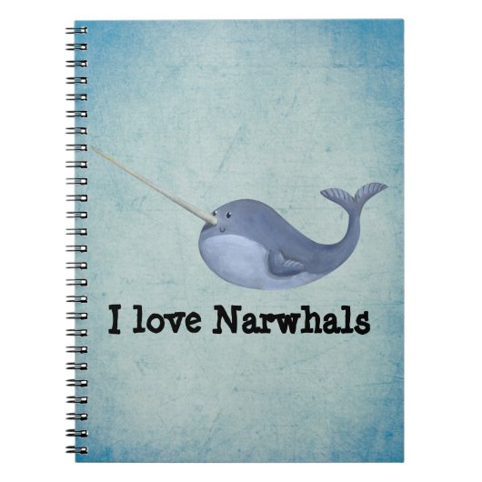 Carnet J'aime Narwhals (Devant)