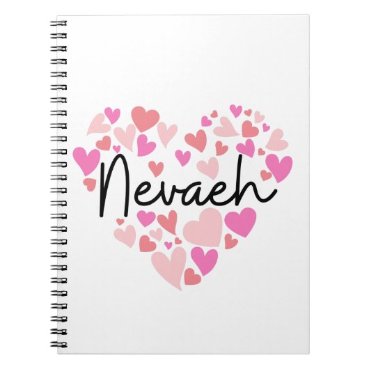 Carnet J'aime Nevaeh (Devant)