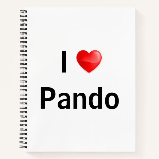 Carnet J'aime Pando (Devant)