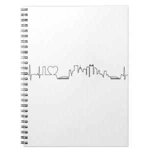 Carnet J'aime Pittsburgh dans un style extraordinaire