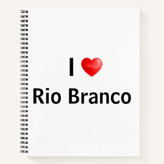 Carnet J'aime Rio Branco (Devant)