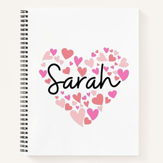 Carnet J'aime Sarah (Devant)