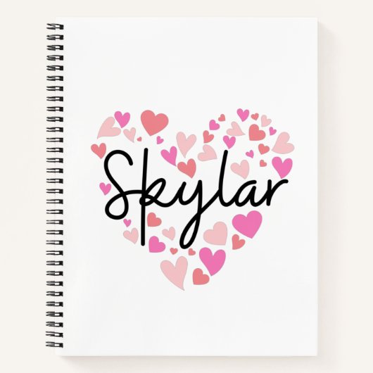 Carnet J'aime Skylar (Devant)