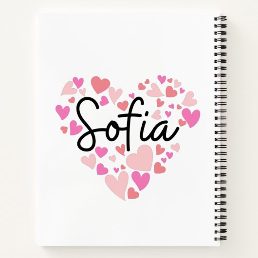 Carnet J'aime Sofia (Dos)