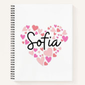 Carnet J'aime Sofia (Devant)