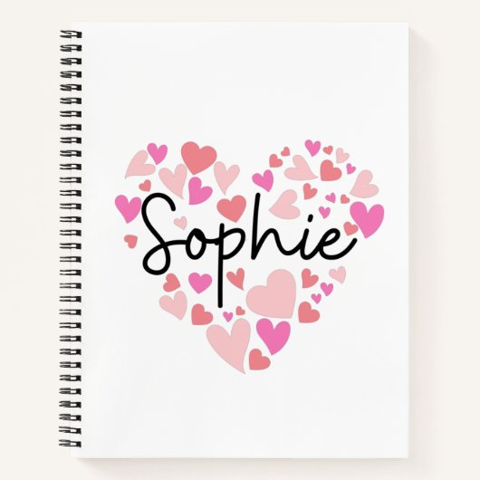 Carnet J'aime Sophie (Devant)