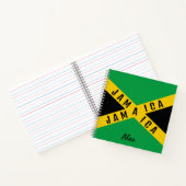 Carnet Jamaïque Green Black & Gold Jamaïcain Nom du drape (Intérieur)