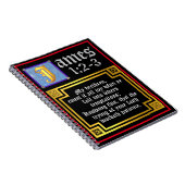 Carnet James 1:2 1:3 Citation biblique du KJV éclairé (Côté Droit)