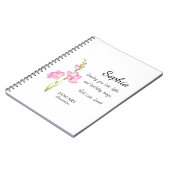 Carnet January Carnation Personalized Birthday (Côté gauche)