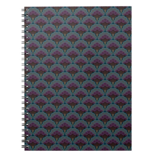 Carnet Japanese art deco style_Midnight (Devant)