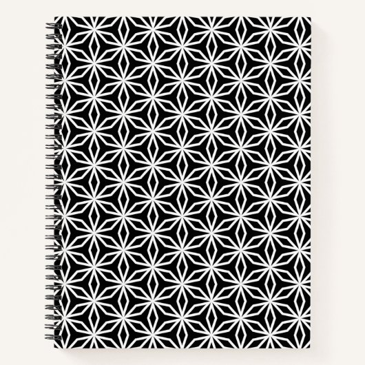 Carnet Japanese-Inspired Geometric Black and White (Devant)