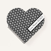 Carnet Japanese-Inspired Geometric Black & White Custom (Devant)