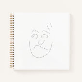 Carnet Japanese letter face notebook | へのへのもへじ (Devant)