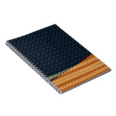 Carnet Japanese Tortoise and Diamond Pattern Gold Navy (Côté Droit)