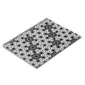 Carnet Japonais Asanoha motif - blanc et noir (Côté gauche)