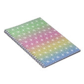 Carnet Japonais Asanoha traditionnel Print Pastel Arc-en- (Côté Droit)