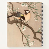 Carnet Japonais Asiatique Koson Bird Chickadee Songbird (Dos)
