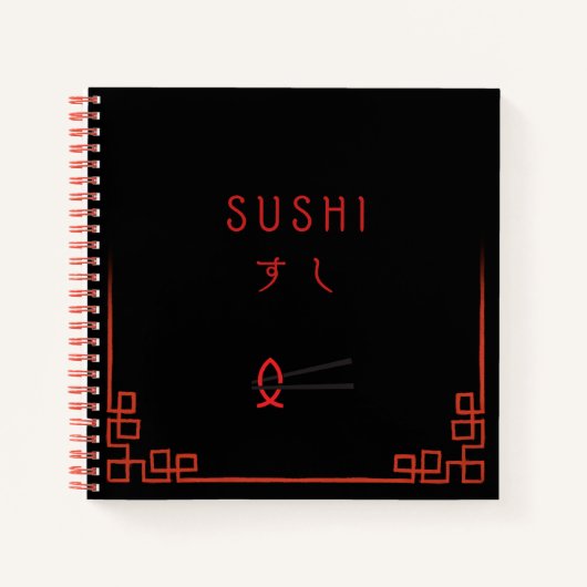Carnet japonais de recettes de sushis (Devant)