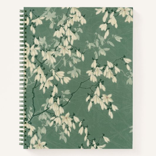 Carnet japonais Green Magnolia 8,5x11" (Devant)