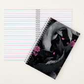 Carnet Japonais Koi Fish mode foncé (À l'intérieur)