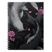 Carnet Japonais Koi Fish mode foncé (Devant)