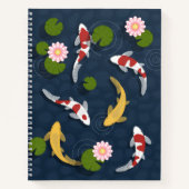 Carnet Japonais Koi Fish Pond 3 (Devant)