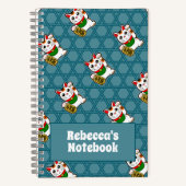 Carnet Japonais Maneki Neko Lucky Cat Motif (Recto)