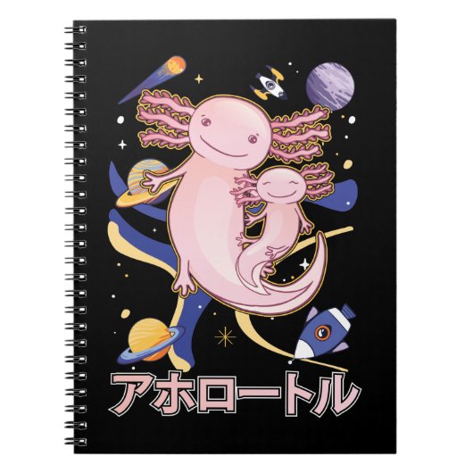 Carnet Japonais mignon Axolotl Famille Galaxy Anime (Devant)
