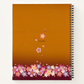 Carnet Japonais Sakura Blossoms Gold & Plum personnalisab (Dos)