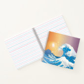 Carnet Japonais Wave Art Sunset Ocean (Intérieur)
