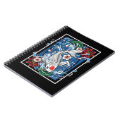 Carnet Japonaise Koi Poisson Cerisier Fleur Carpe Pêche (Côté gauche)