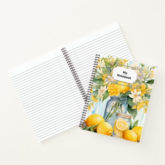 Carnet Jar à fleurs de citron d'été (Intérieur)