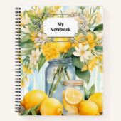 Carnet Jar à fleurs de citron d'été (Devant)