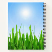 Carnet Jardin à l'herbe verte avec conception de ciel ble (Dos)