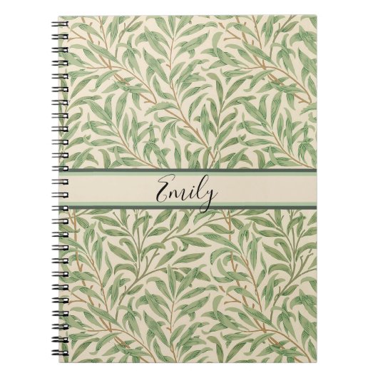Carnet Jardin aux branches de saule de William Morris Fle (Devant)