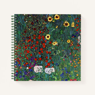 Carnet Jardin aux fleurs Gustav Klimt