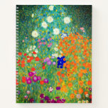 Carnet Jardin aux fleurs Gustav Klimt<br><div class="desc">Carnet avec la peinture à l’huile de Gustav Klimt Jardin aux fleurs (1906). Un beau jardin de fleurs violettes,  rouges,  blanches,  bleues et oranges. Un grand cadeau pour les amateurs d'art Art Nouveau et autrichien.</div>