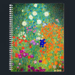 Carnet Jardin aux fleurs Gustav Klimt<br><div class="desc">Carnet avec la peinture à l’huile de Gustav Klimt Jardin aux fleurs (1906). Un beau jardin de fleurs violettes,  rouges,  blanches,  bleues et oranges. Un grand cadeau pour les amateurs d'art Art Nouveau et autrichien.</div>