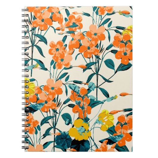 Carnet Jardin aux fleurs. Petites fleurs mignonnes et bra (Devant)