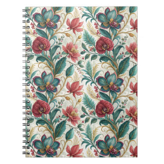 Carnet Jardin Botanique Floral Élégant Motif de Fleurs