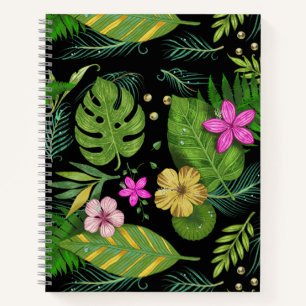 Carnet "Jardin botanique foncé - Vintage motif floral"