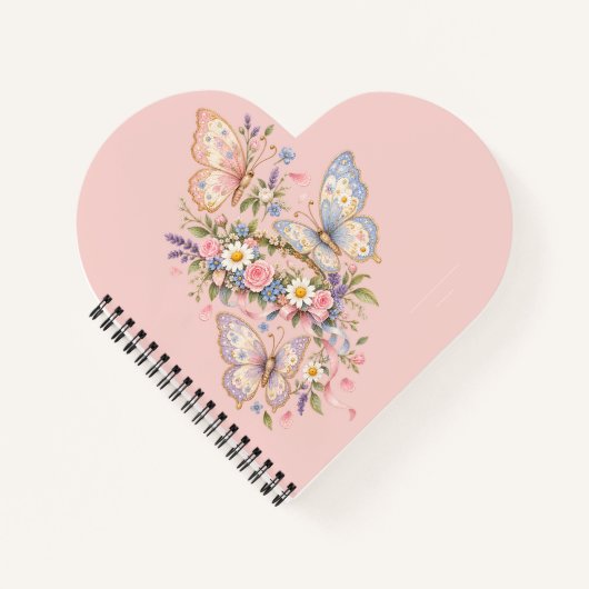 Carnet Jardin d'anniversaire papillon pastel (Devant)