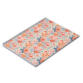 Carnet Jardin de corail et de sarcelle sur fond beige dou (Côté gauche)