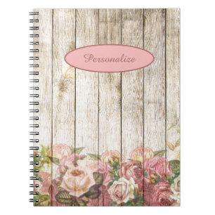 Carnet Jardin de fleurs roses par clôture de bois Personn
