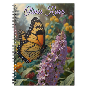 Carnet Jardin de fleurs sauvages pastel élégant avec papi