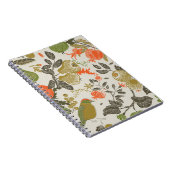 Carnet jardin de fruits avec oiseau. motif transparent (Côté Droit)